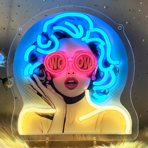 Retro WOW Pop Art Neon Sign