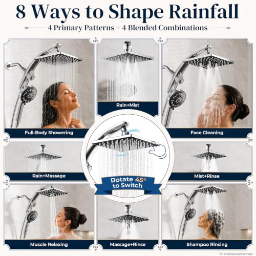 Rain Shower Head with Handheld