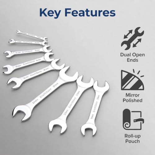 Super Thin Open End Wrench Set Carbon Steel