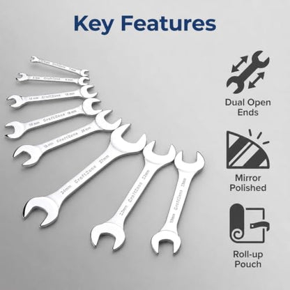 Super Thin Open End Wrench Set Carbon Steel