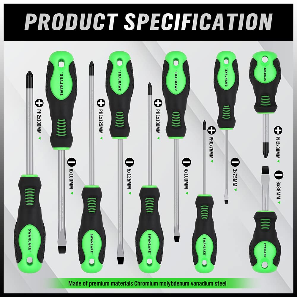 SWANLAKE 11PCS Screwdriver Set (11-Piece Screwdriver Set)