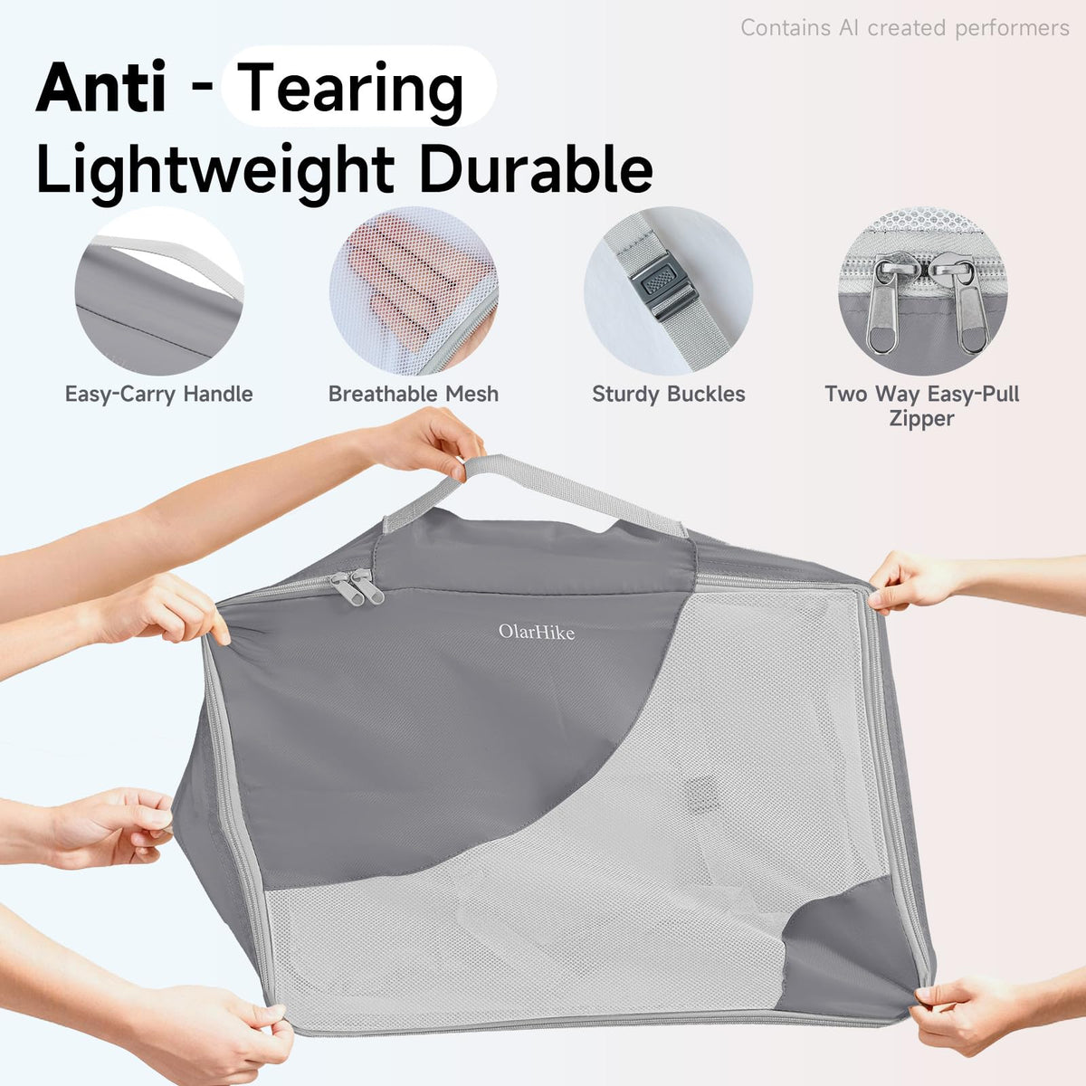 Packing Cubes for Travel (04 Gray)
