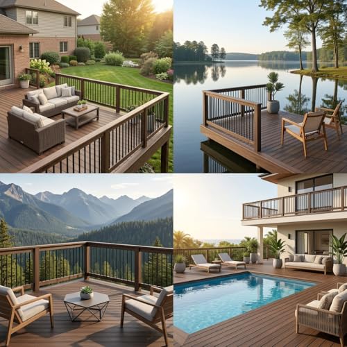 60 Pack 32" Square Aluminum Deck Balusters