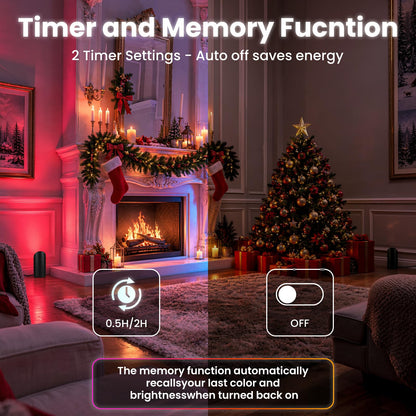 RGBW Uplights Indoor Floor Can Lights with Remote & Timer