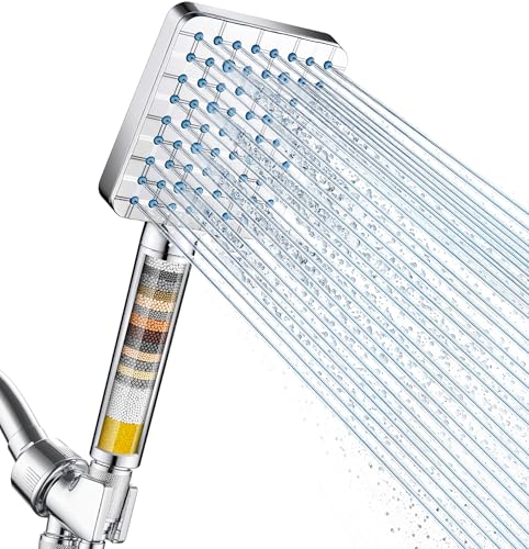 Filtered Shower Head with Handheld (Square / 2. Chrome Plated)