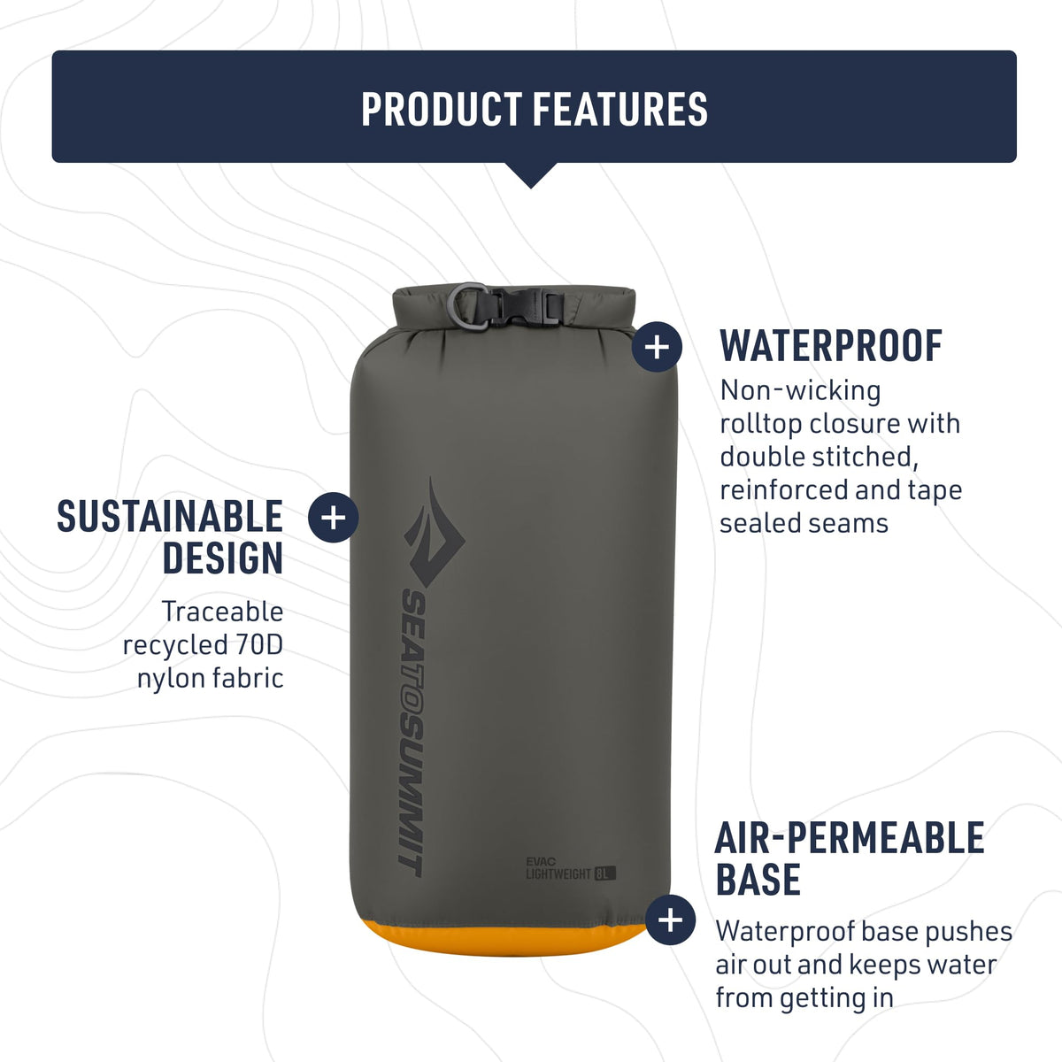eVac Dry Bag Roll (Beluga Black / 5 Liter)
