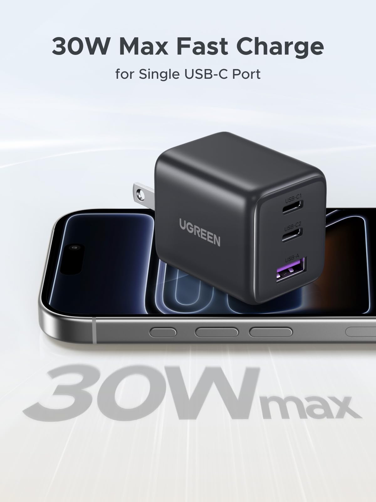 2 Pack 30W GaN Charger (Black)