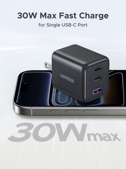 2 Pack 30W GaN Charger (Black)