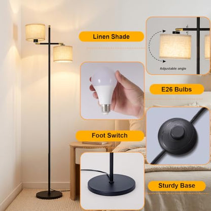 Black Floor Lamp for Living Room