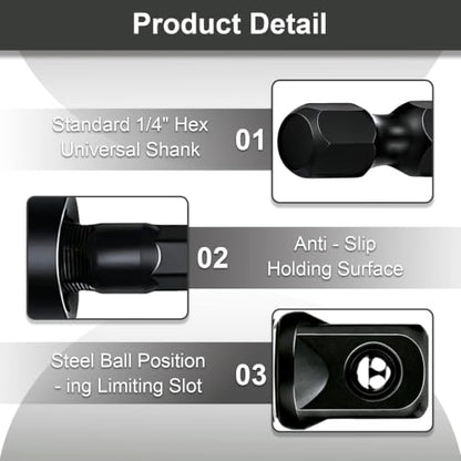Flexible Drill Bit Extension and Right Angle Adapter Set