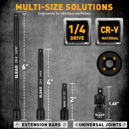 1 2'' Drive Deep Impact Socket Set