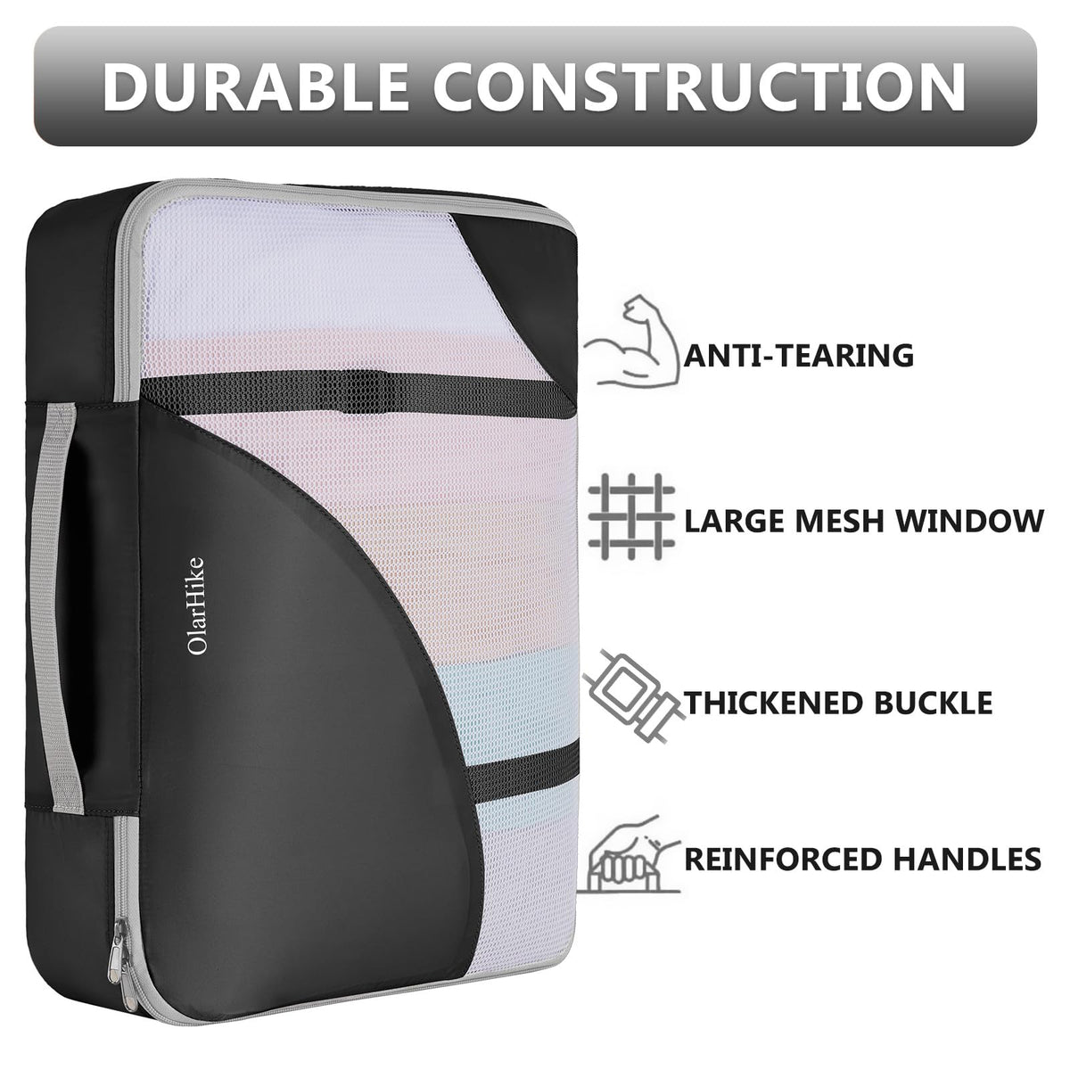 Packing Cubes for Travel (03 Black)