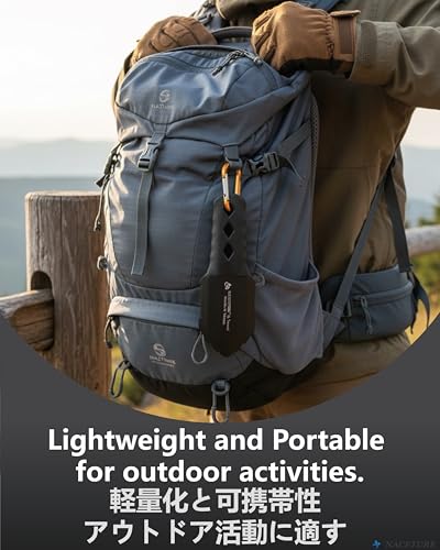 Ultralight Backpacking Trowel Aluminum Shovel Small Potty Multitool with Longer Handle Design Essential for Hiking