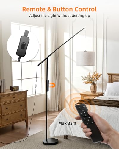 Arc Floor lamp with Remote and Button