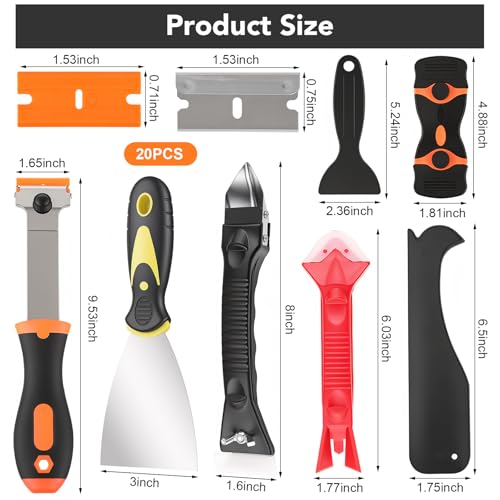 Silicone Caulking Tools with Razor Blade Scraper