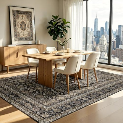 Washable Area Rug 5×7 for Living Room (Copper / 5' x 7' (Rectangular))