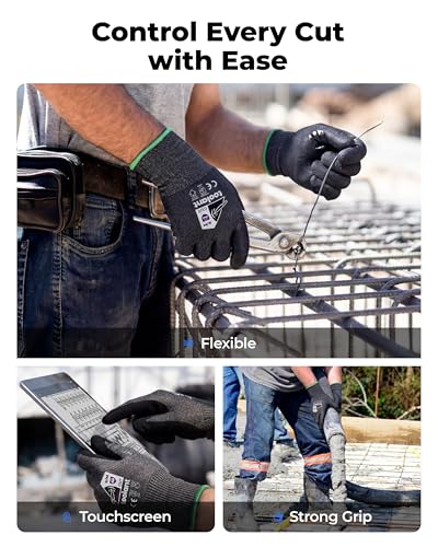 A6 A9 ANSI & EN388 Certified Metal Q ComfyCut Cut Resistant Gloves