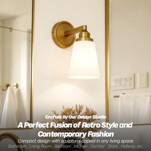 Milk Glass wall Sconce
