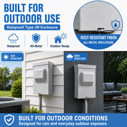 60A Non Fused Disconnect Switch Box 240V (Non-Fused (Compact Size))