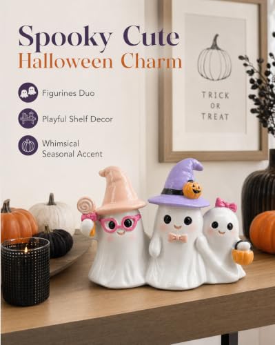 Halloween Decoration Indoor Ghost Figurine (White Ghost Trio)