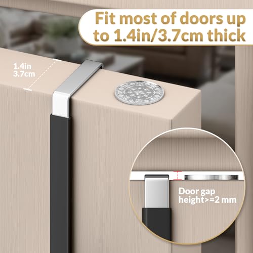 Over the Door Hooks (Black, 5.5 " Short)