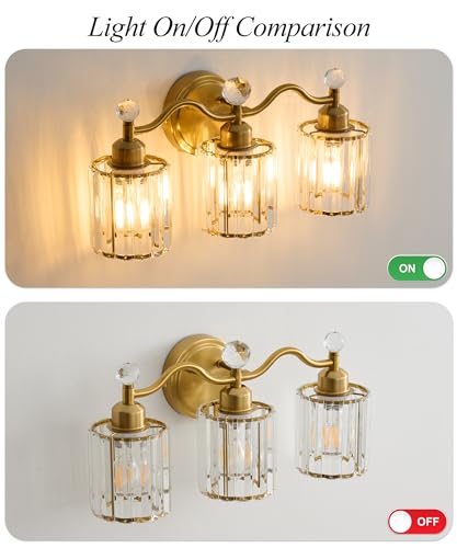 Crystal Bathroom Vanity Light Fixtures