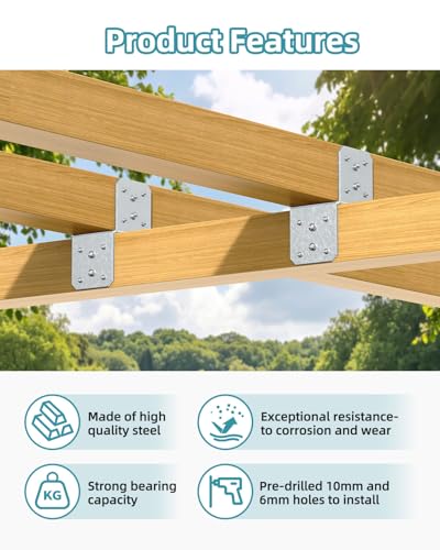 4x4 Post Bracket Kit for Wood Posts (Hot-Dip Galvanized)