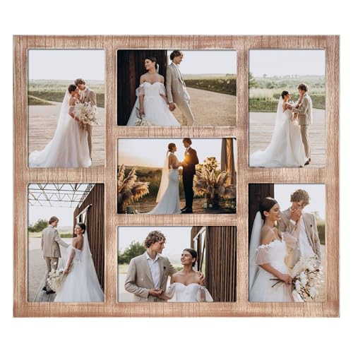 4x6 Picture Frame Collage for Wall Decor (Rustic Brown / 13x15in (1Pack))