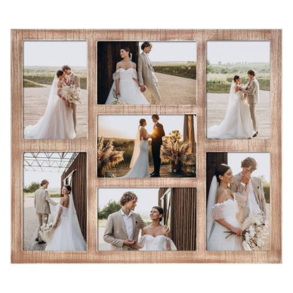 4x6 Picture Frame Collage for Wall Decor (Rustic Brown / 13x15in (1Pack))