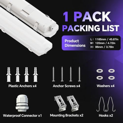 4FT LED Vapor Tight Light 60W