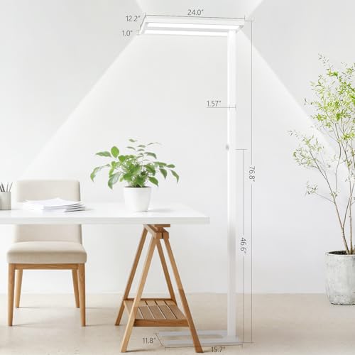 76" Led Floor Lamp (White)