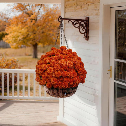 Artificial Fall Mums (Orange-12 Bundles)