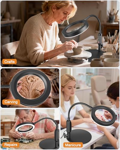 Magnifying Glass with Light and Stand