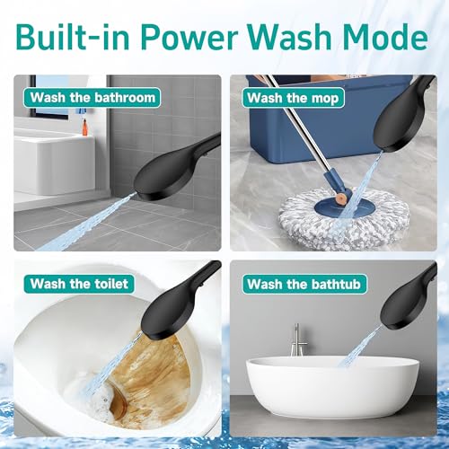 5.9 Inch Large Face High Pressure Shower Head with 4 Spray Modes