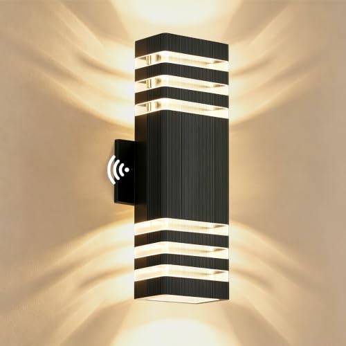 Square Outdoor Wall Lights Pack 3 Layer