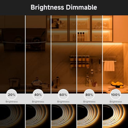 FCOB COB LED Strip Lights 5V USB Powered Warm White 2700K (Warm White 2700K / 9.8FT)