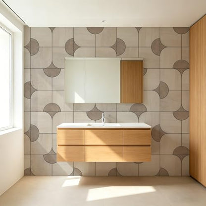Peel and Stick Wallpaper (Beige06 / 17.7" x 236.2")