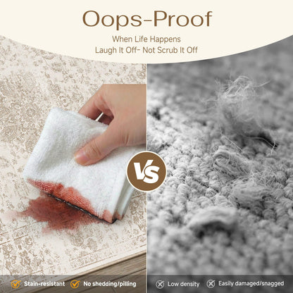 Light Brown 2x8 Runner Rugs Washable for Hallway (Y| Light Brown / 2' x 8' (Runner))