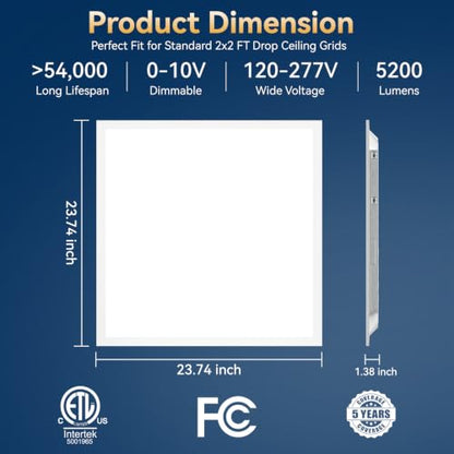 4 Pack 2x4 LED Flat Panel Light
