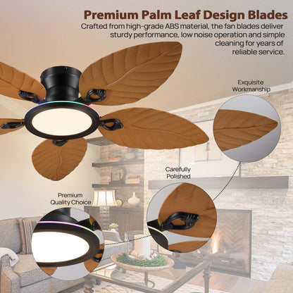 Ceiling Fans with Lights (Wood RGB)