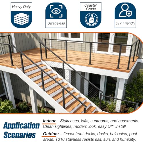 36" Stair Railing Post Kits