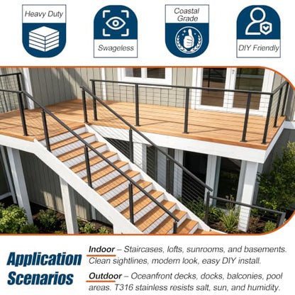 36" Stair Railing Post Kits