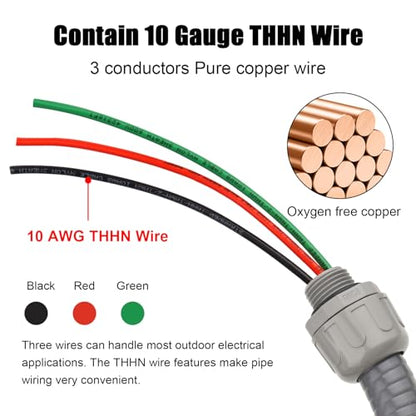 1/2-Inch Nonmetallic Liquid Tight Electrical Conduit Assembly Kit