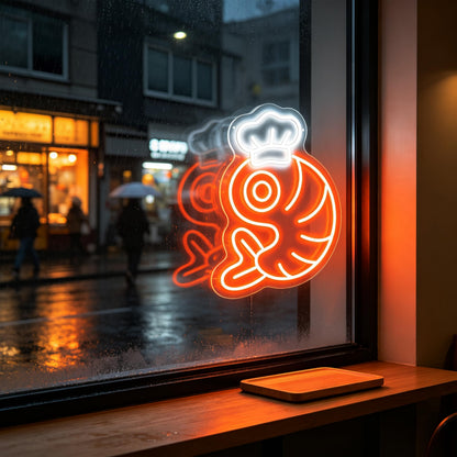 Chef Shrimp LED Neon Sign Seafood Graphic Wall Decor Restaurant (Shrimp)
