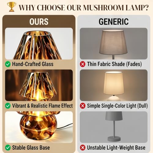 Glass Mushroom Lamp