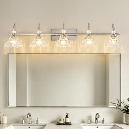 Brushed Nickel Bathroom Vanity Light (Nickel / 5-Light)