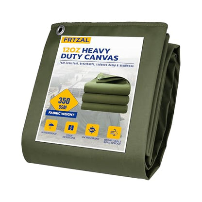 Heavy Duty Canvas Tarp 8x12ft