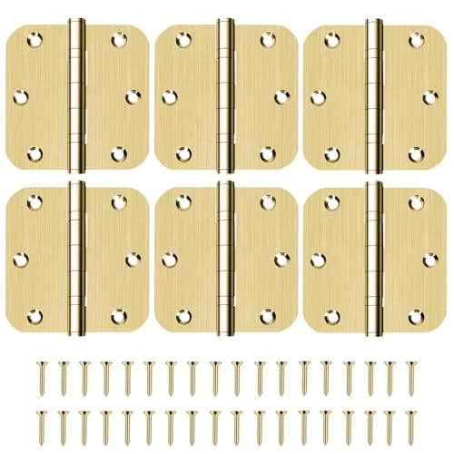 6 Pack Heavy Duty 3.5 Inch Stainless Steel Door Hinges