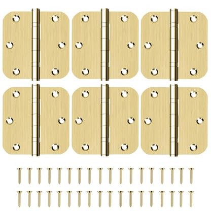 6 Pack Heavy Duty 3.5 Inch Stainless Steel Door Hinges
