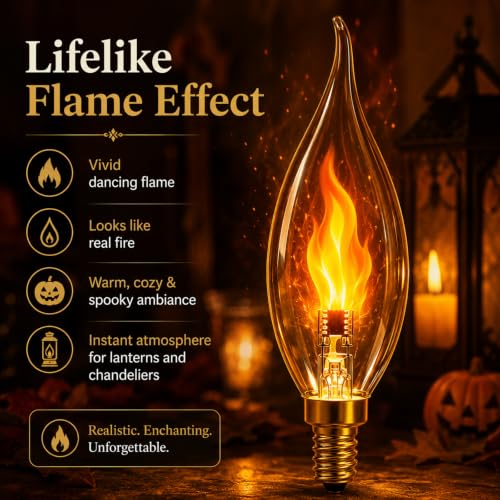 Vicstone Flame Light Bulbs E12 Candelabra
